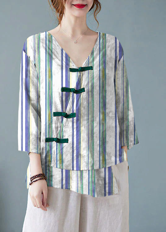 Casual Apricot V Neck Print Shirts Half Sleeve