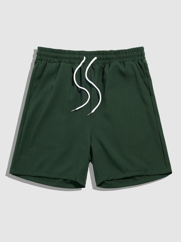 Men's Solid Color Textured Casual Versatile Shorts