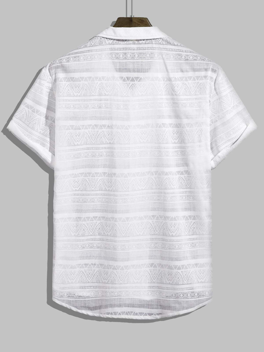 Men's Vintage Sheer Sexy Casual Short Sleeve Shirt