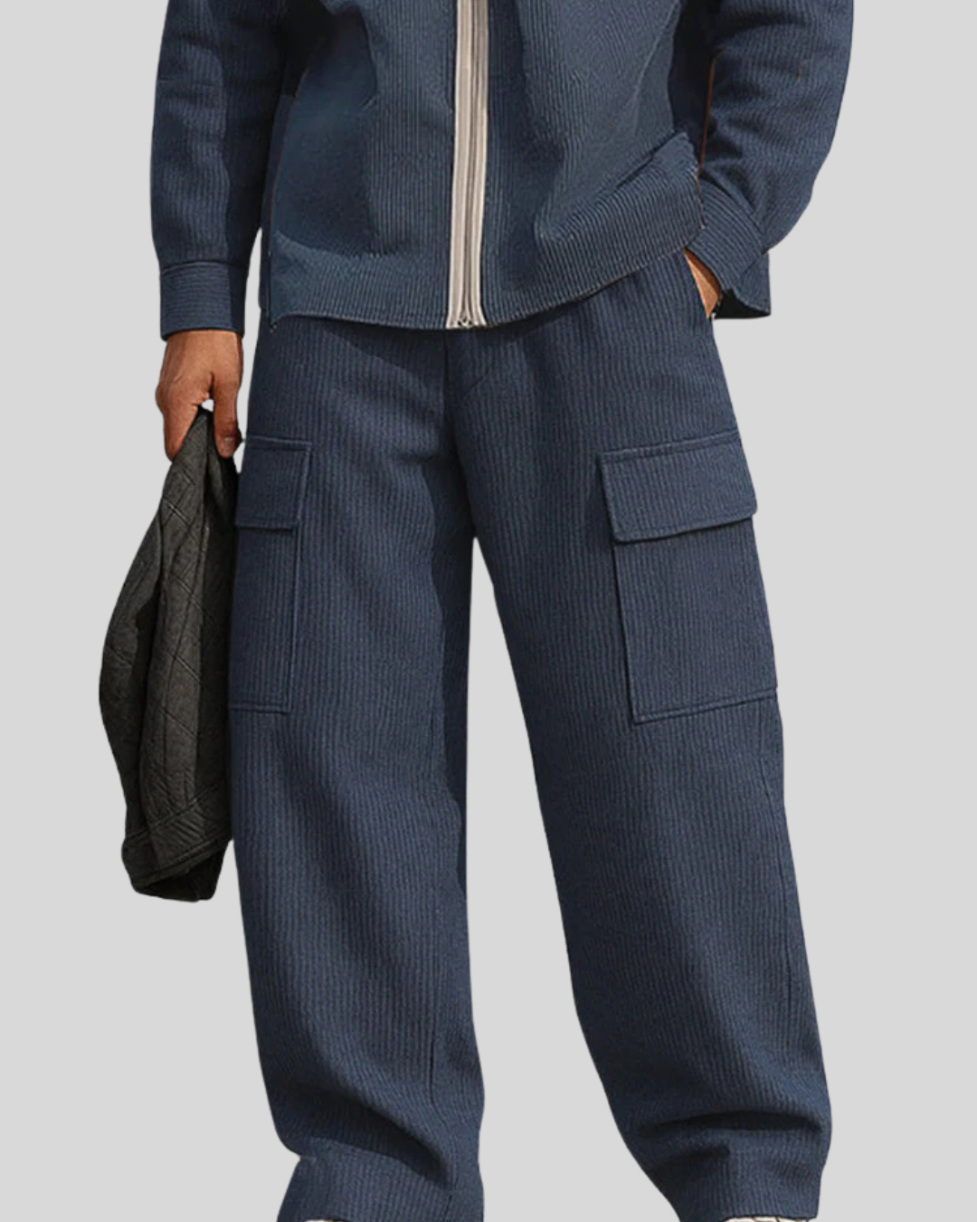 Utility Color Block Corduroy Matching Set