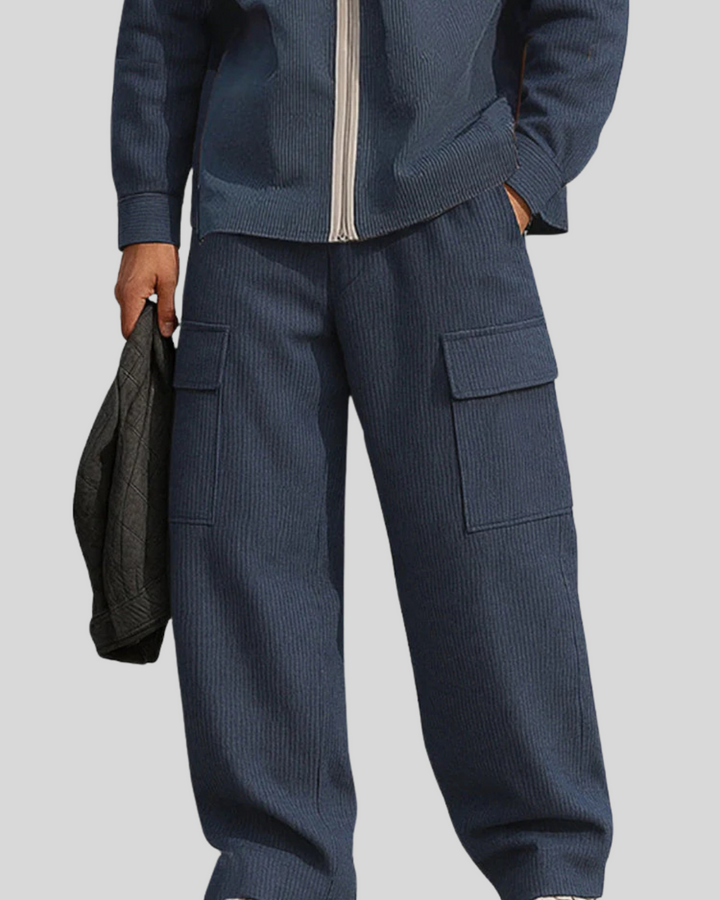 Utility Color Block Corduroy Matching Set