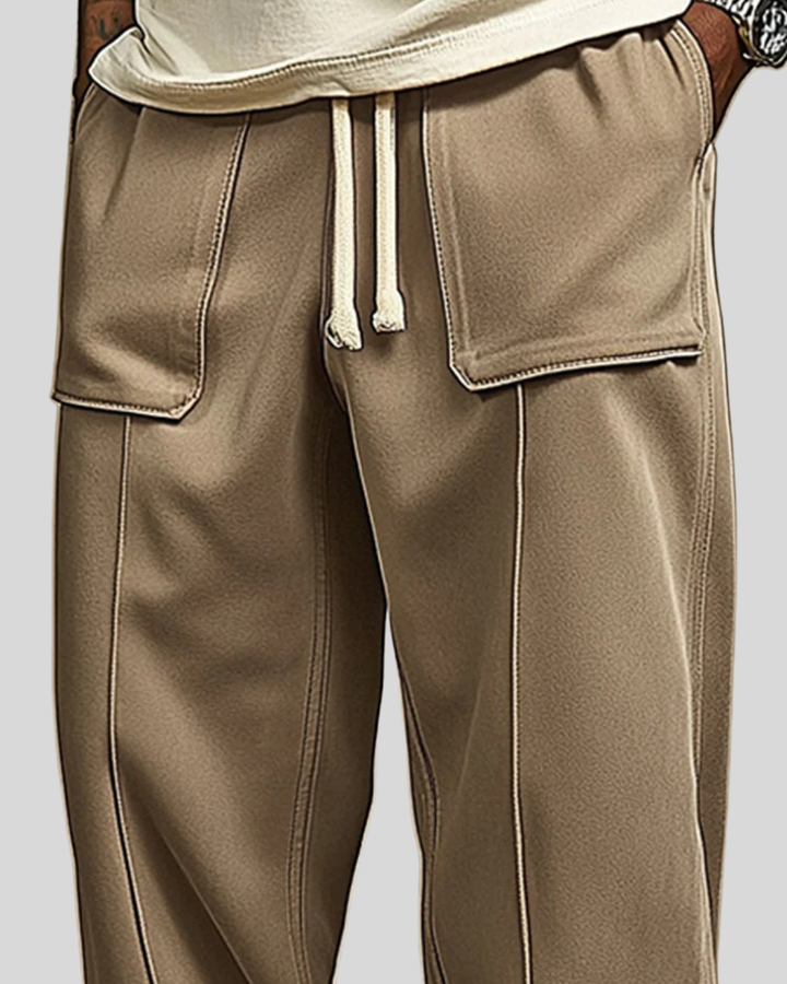 Comfy Utility Street Style Suede Pants