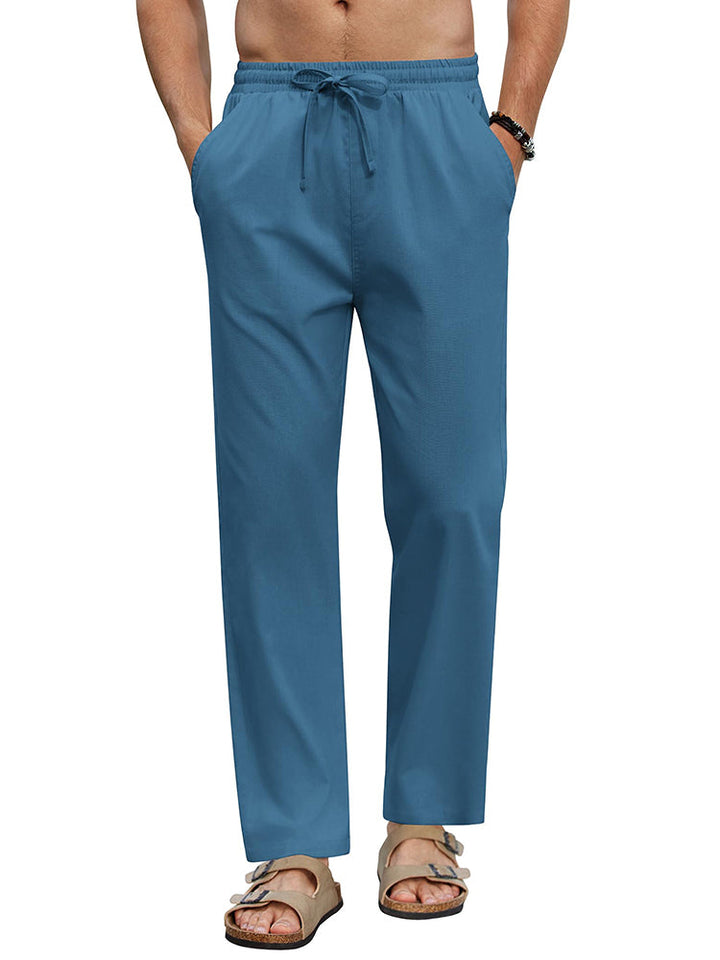 Casual Linen Blend Vacation Yoga Pants (US Only)