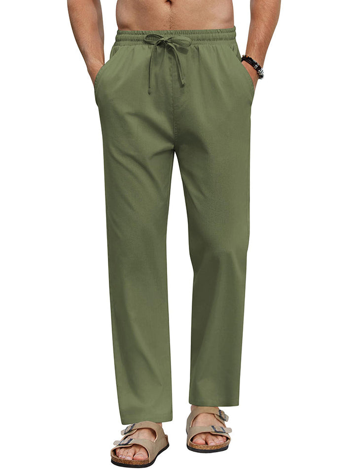 Casual Linen Blend Vacation Yoga Pants (US Only)