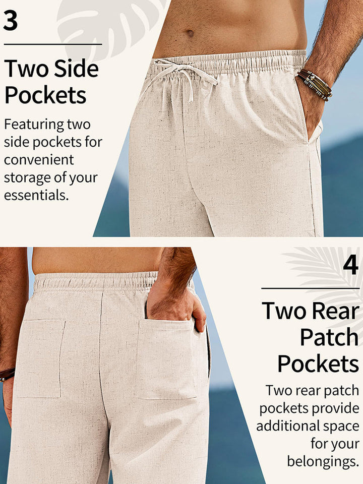 Sumer Linen Blend Beach Yoga Trousers (US Only)