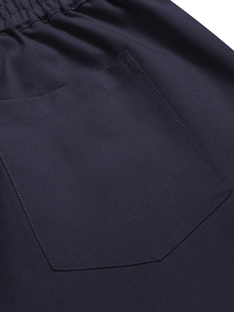 Casual Elastic Waist Linen Blend Pants (US Only)