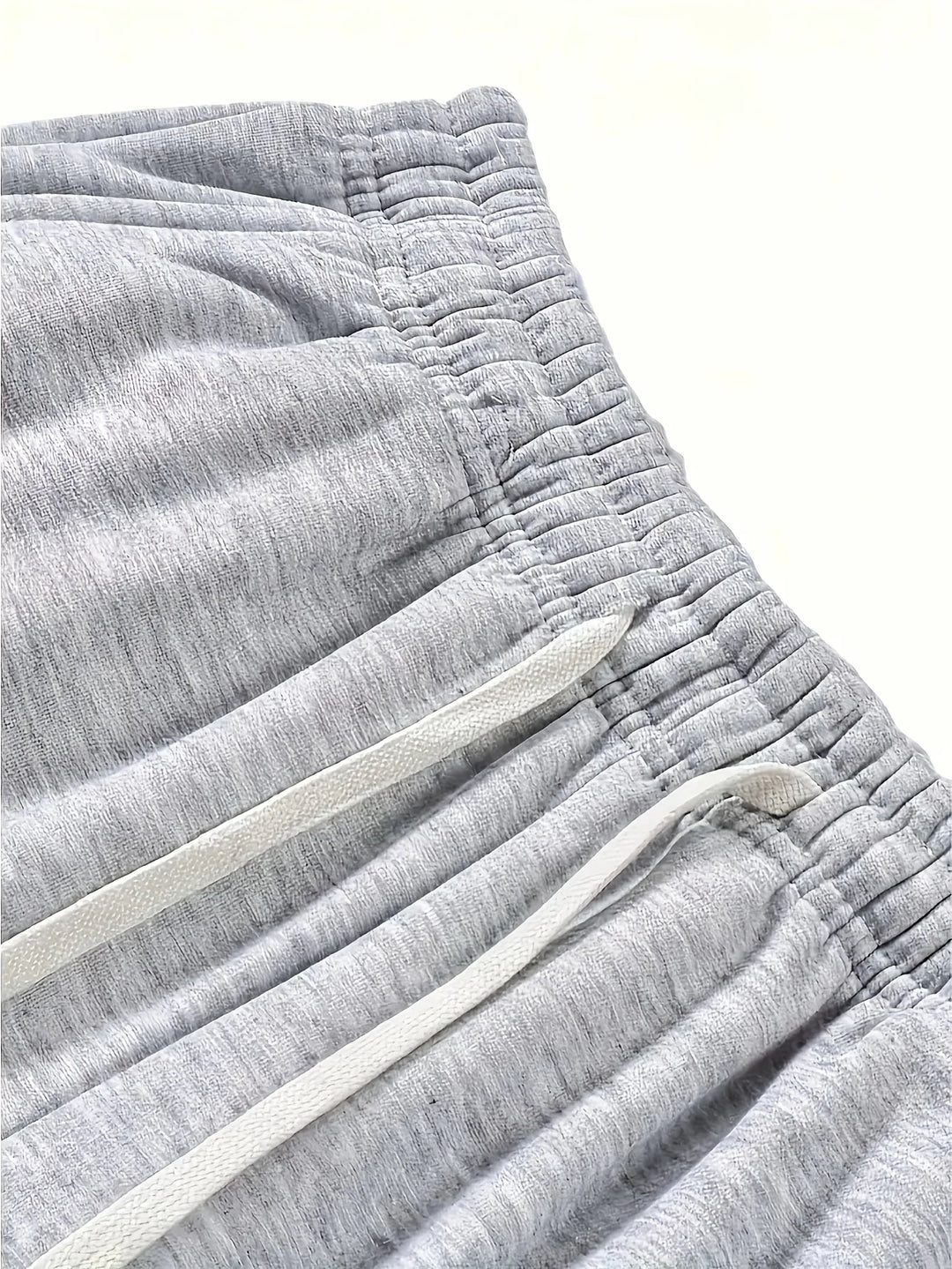 pants elastic drawstring waist loose straight casual