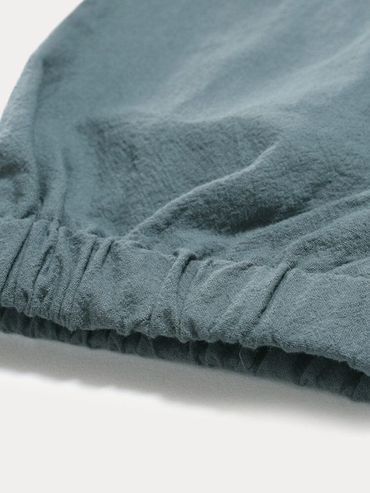 Cotton Linen Solid Color Harem Pants