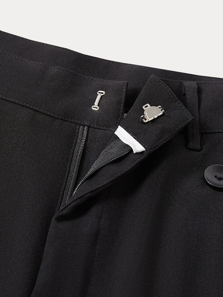 Modern Asymmetric Patchwork Suit Pants