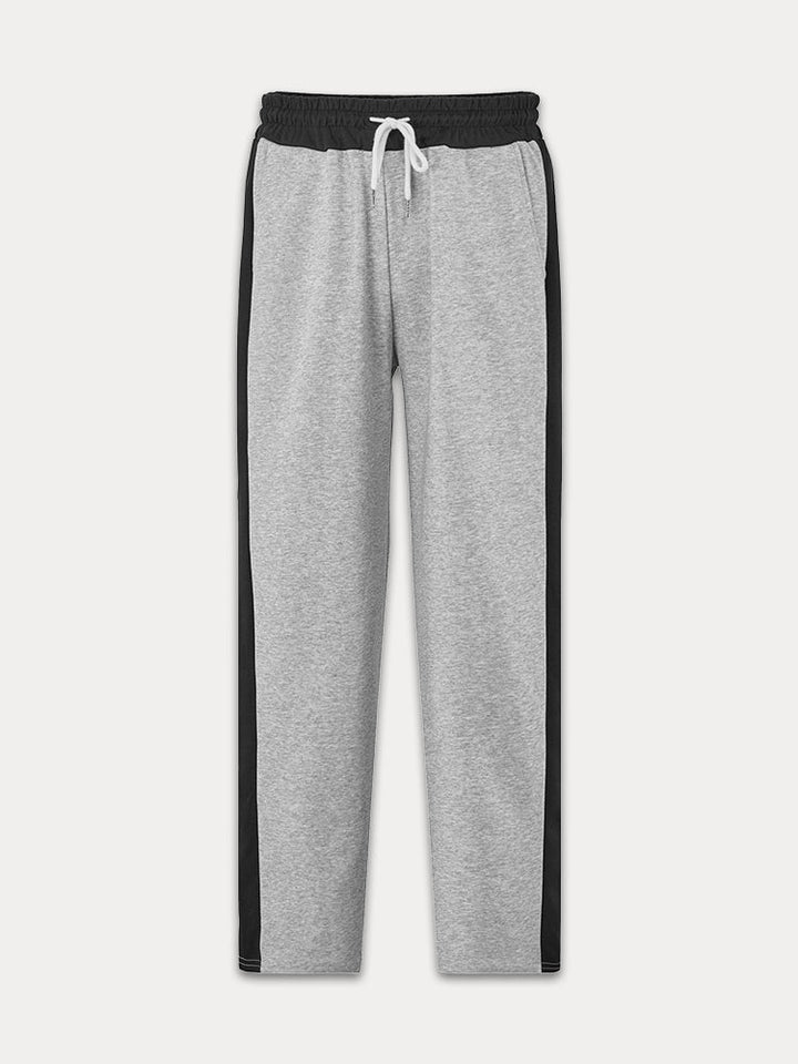 Casual Contrast Color Drawstring Jogger Pants